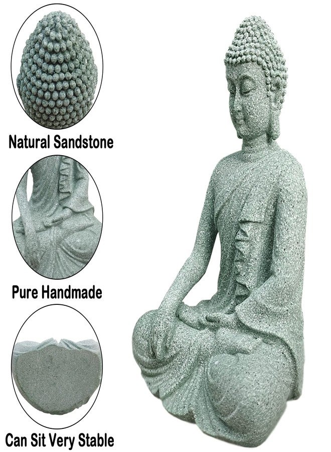 livelyfish Aquarium Buddha Statue Asian Japanese Fish Tank Decoration Zen Buda Figurines Stone Buddha Sculpture Ornaments for Fish Tank Decor, B-L - Image 4